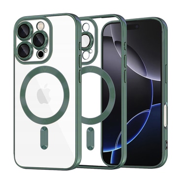 Tok Techsuit "Luxury Crystal MagSafe" iPhone 16 Pro Max készülékhez - sötétzöld