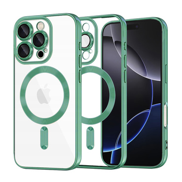 Tok Techsuit "Luxury Crystal MagSafe" iPhone 16 Pro Max készülékhez - világoszöld