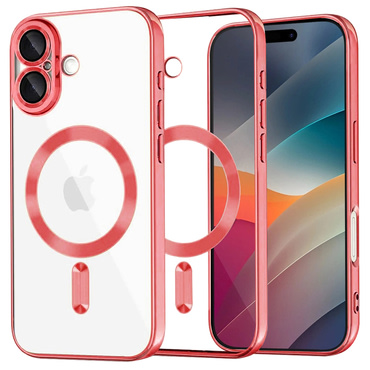 Tok Techsuit "Luxury Crystal MagSafe" iPhone 17 készülékhez - piros