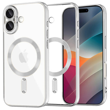 Tok Techsuit "Luxury Crystal MagSafe" iPhone 17 készülékhez - ezüst