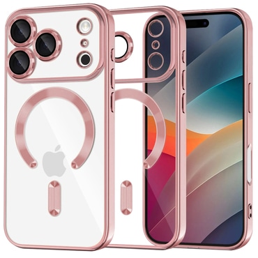 Tok Techsuit "Luxury Crystal MagSafe" iPhone 17 Pro készülékhez - rózsaszín
