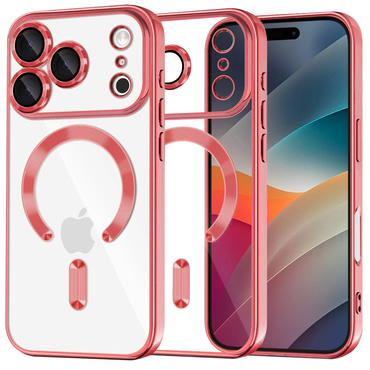 Tok Techsuit "Luxury Crystal MagSafe" iPhone 17 Pro készülékhez - piros