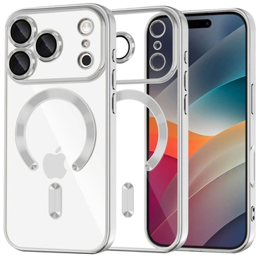 Tok Techsuit "Luxury Crystal MagSafe" iPhone 17 Pro készülékhez - ezüst