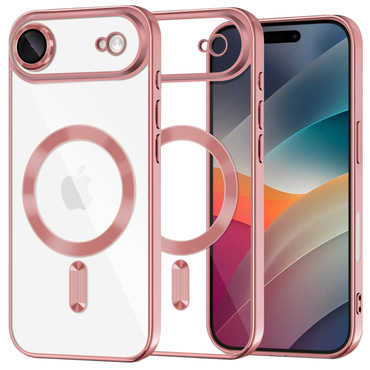 Tok Techsuit "Luxury Crystal MagSafe" iPhone Air készülékhez - rózsaszín