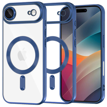Tok Techsuit "Luxury Crystal MagSafe" iPhone Air készülékhez - sötétkék