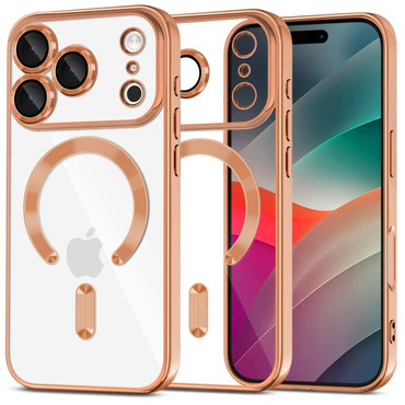 Tok Techsuit "Luxury Crystal MagSafe" iPhone 17 Pro Max készülékhez - narancssárga