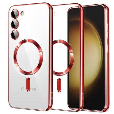 Tok Techsuit "Luxury Crystal MagSafe" Samsung Galaxy S23 Plus készülékhez - piros