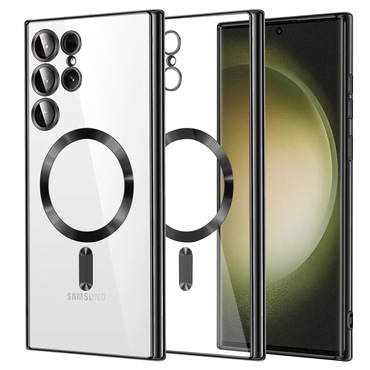 Tok Techsuit "Luxury Crystal MagSafe" Samsung Galaxy S23 Ultra készülékhez - fekete