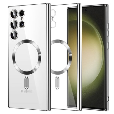 Tok Techsuit "Luxury Crystal MagSafe" Samsung Galaxy S23 Ultra készülékhez - ezüst
