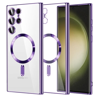 Tok Techsuit "Luxury Crystal MagSafe" Samsung Galaxy S23 Ultra készülékhez - világoslila