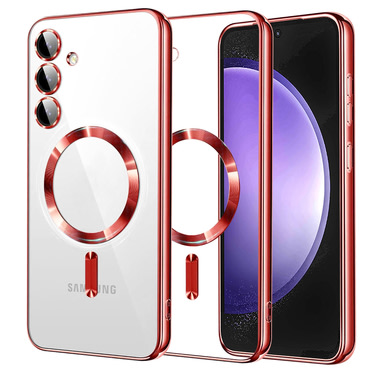 Tok Techsuit "Luxury Crystal MagSafe" Samsung Galaxy S23 FE készülékhez - piros
