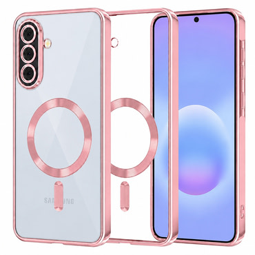 Tok Techsuit "Luxury Crystal MagSafe" Samsung Galaxy A57 készülékhez - rózsaszín