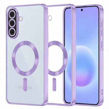 Tok Techsuit "Luxury Crystal MagSafe" Samsung Galaxy A57 készülékhez - világoslila