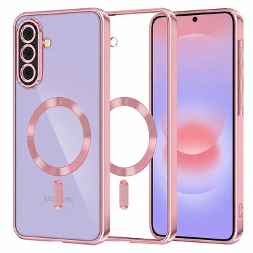Tok Techsuit "Luxury Crystal MagSafe" Samsung Galaxy A37 készülékhez - rózsaszín