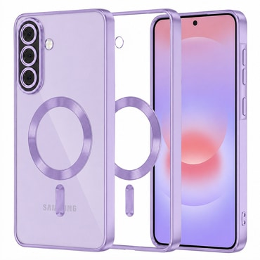 Tok Techsuit "Luxury Crystal MagSafe" Samsung Galaxy A37 készülékhez - világoslila