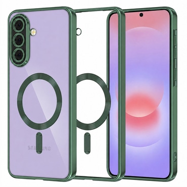 Tok Techsuit "Luxury Crystal MagSafe" Samsung Galaxy A37 készülékhez - sötétzöld