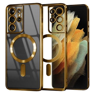 Tok Techsuit "Luxury Crystal MagSafe" Samsung Galaxy S21 Ultra készülékhez - arany