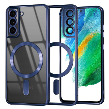Tok Techsuit "Luxury Crystal MagSafe" Samsung Galaxy S21 FE 5G készülékhez - sötétkék