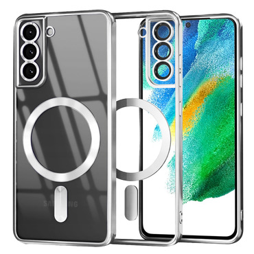 Tok Techsuit "Luxury Crystal MagSafe" Samsung Galaxy S21 FE 5G készülékhez - ezüst