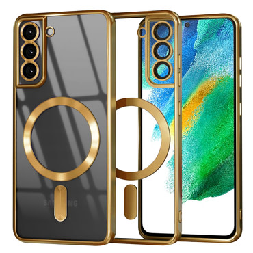 Tok Techsuit "Luxury Crystal MagSafe" Samsung Galaxy S21 FE 5G készülékhez - arany