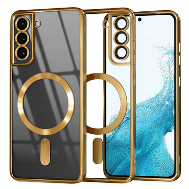 Tok Techsuit "Luxury Crystal MagSafe" Samsung Galaxy S22 készülékhez - arany