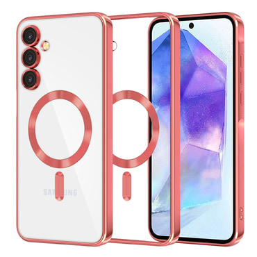Tok Techsuit "Luxury Crystal MagSafe" Samsung Galaxy A55 készülékhez - piros