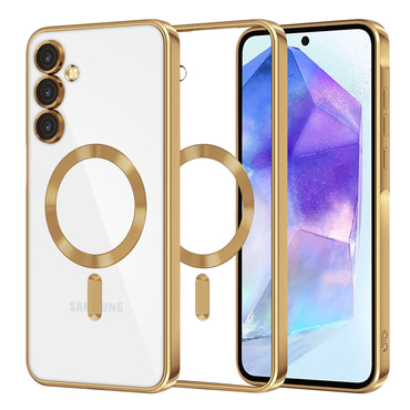 Tok Techsuit "Luxury Crystal MagSafe" Samsung Galaxy A55 készülékhez - arany