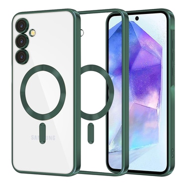 Tok Techsuit "Luxury Crystal MagSafe" Samsung Galaxy A55 készülékhez - sötétzöld
