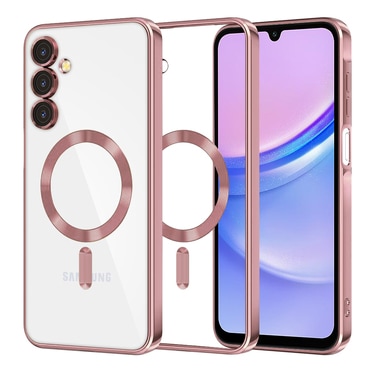 Tok Techsuit "Luxury Crystal MagSafe" Samsung Galaxy A15 készülékhez - rózsaszín