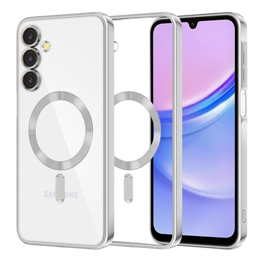 Tok Techsuit "Luxury Crystal MagSafe" Samsung Galaxy A15 készülékhez - ezüst