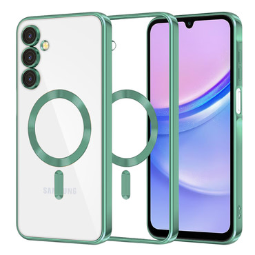 Tok Techsuit "Luxury Crystal MagSafe" Samsung Galaxy A15 készülékhez - világoszöld