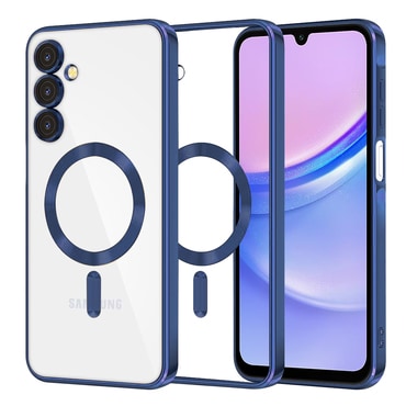 Tok Techsuit "Luxury Crystal MagSafe" Samsung Galaxy A15 készülékhez - sötétkék