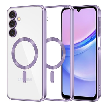 Tok Techsuit "Luxury Crystal MagSafe" Samsung Galaxy A15 készülékhez - világoslila