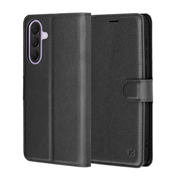 Nyitható tok Techsuit "Leather Folio" Samsung Galaxy A57 készülékekhez - fekete