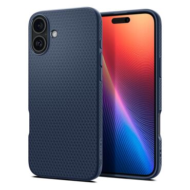 Tok Spigen "Liquid Air" iPhone 16 készülékekhez - Navy Blue