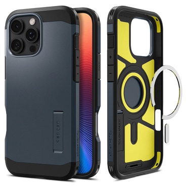 Tok Spigen "Tough Armor Mag" iPhone 16 Pro Max készülékekhez - metal slate
