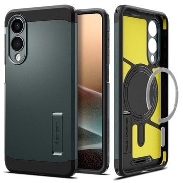 Tok Spigen "Tough Armor Mag" Samsung Galaxy S25 Edge készülékekhez - Abyss Green