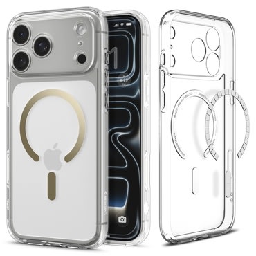 Tok Spigen "Ultra Hybrid Mag" iPhone 17 Pro készülékekhez - clear/gold
