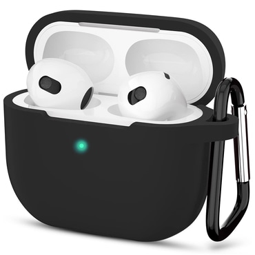 Silikon tok Techsuit Apple AirPods 3 készülékhez - fekete