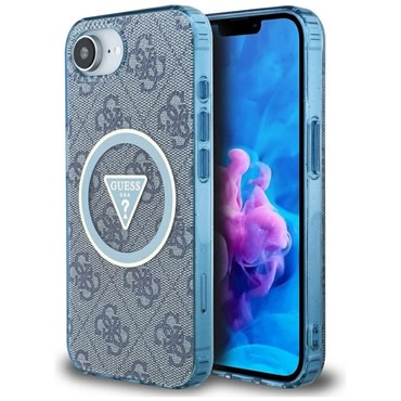 Tok Guess "IML Metal Glitter 4G Circle Triangle MagSafe" iPhone 16e / 17e készülékhez - blue