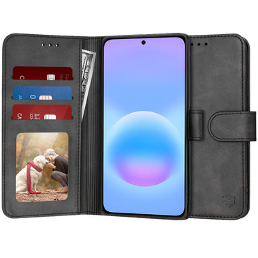 Nyitható tok Techsuit "Diary Book" Samsung Galaxy A57 készülékekhez - fekete