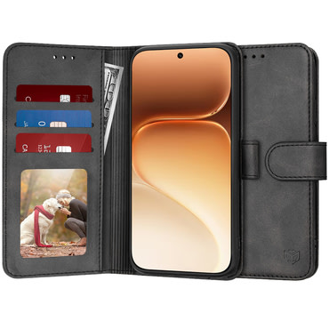 Nyitható tok Techsuit "Diary Book" Honor 600 készülékekhez - fekete