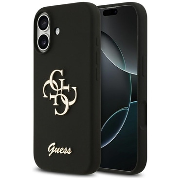 Tok Guess "Silicone Big 4G Script" iPhone 17 készülékhez - black