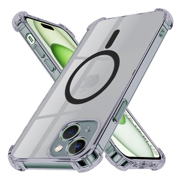 TPU gél tok Techsuit "Shockproof MagSafe" iPhone 15 Plus készülékekhez - smoke black