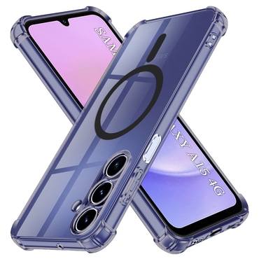 TPU gél tok Techsuit "Shockproof MagSafe" Samsung Galaxy A15 készülékekhez - smoke black