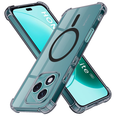 TPU gél tok Techsuit "Shockproof MagSafe" Honor 400 Lite készülékekhez - smoke black