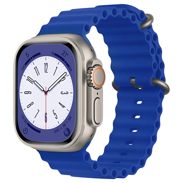 Silikon szíj Techsuit "W038" Apple Watch készülékhez (42mm / 44mm / 45mm / 46mm / 49mm) - kék