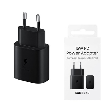 Eredeti fali töltő Samsung "EP-T1510NBEGEU" 15W készülékhez - black