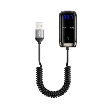 FM modulátor Yesido "YAU32" Bluetooth, LED kijelző, TF kártya - black