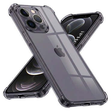 TPU gél tok Techsuit "Shockproof" iPhone 12 Pro készülékhez - smoke black